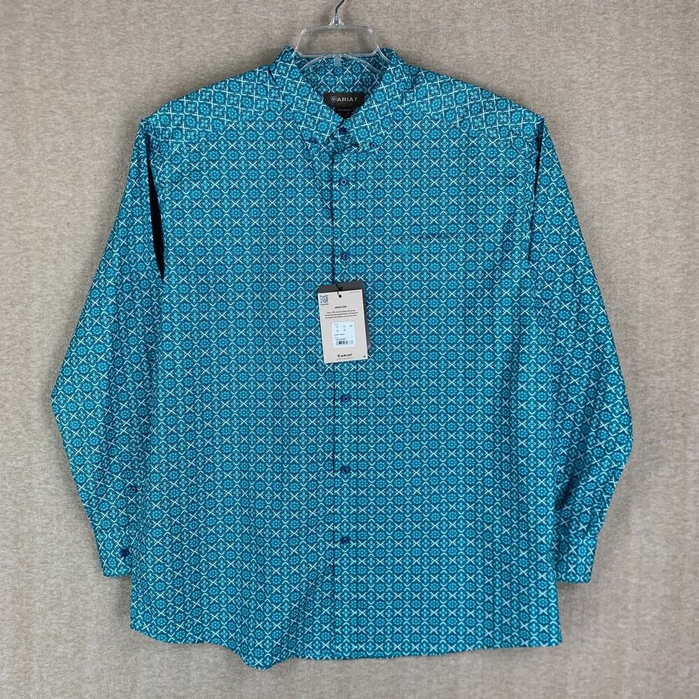 Ariat Paisley Shirt Mens XL Jordy Long Sleeve Button Down Western Cowboy Cotton